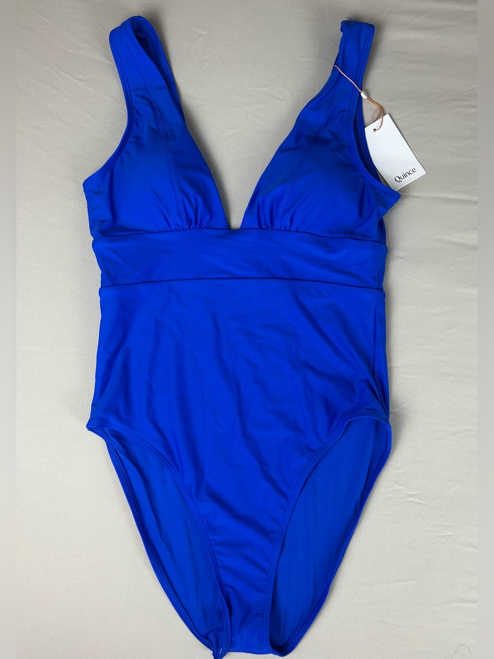 Quince Italian Plunge One-Piece Swimsuit